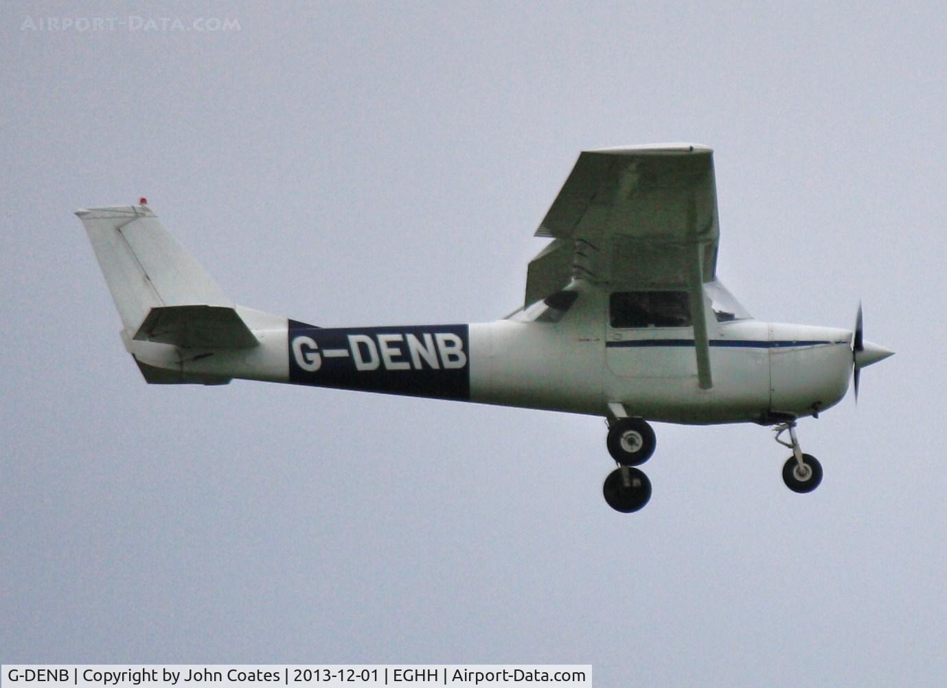 G-DENB, 1966 Reims Cessna F150G C/N 0136, Finals to 08 on a very grey day