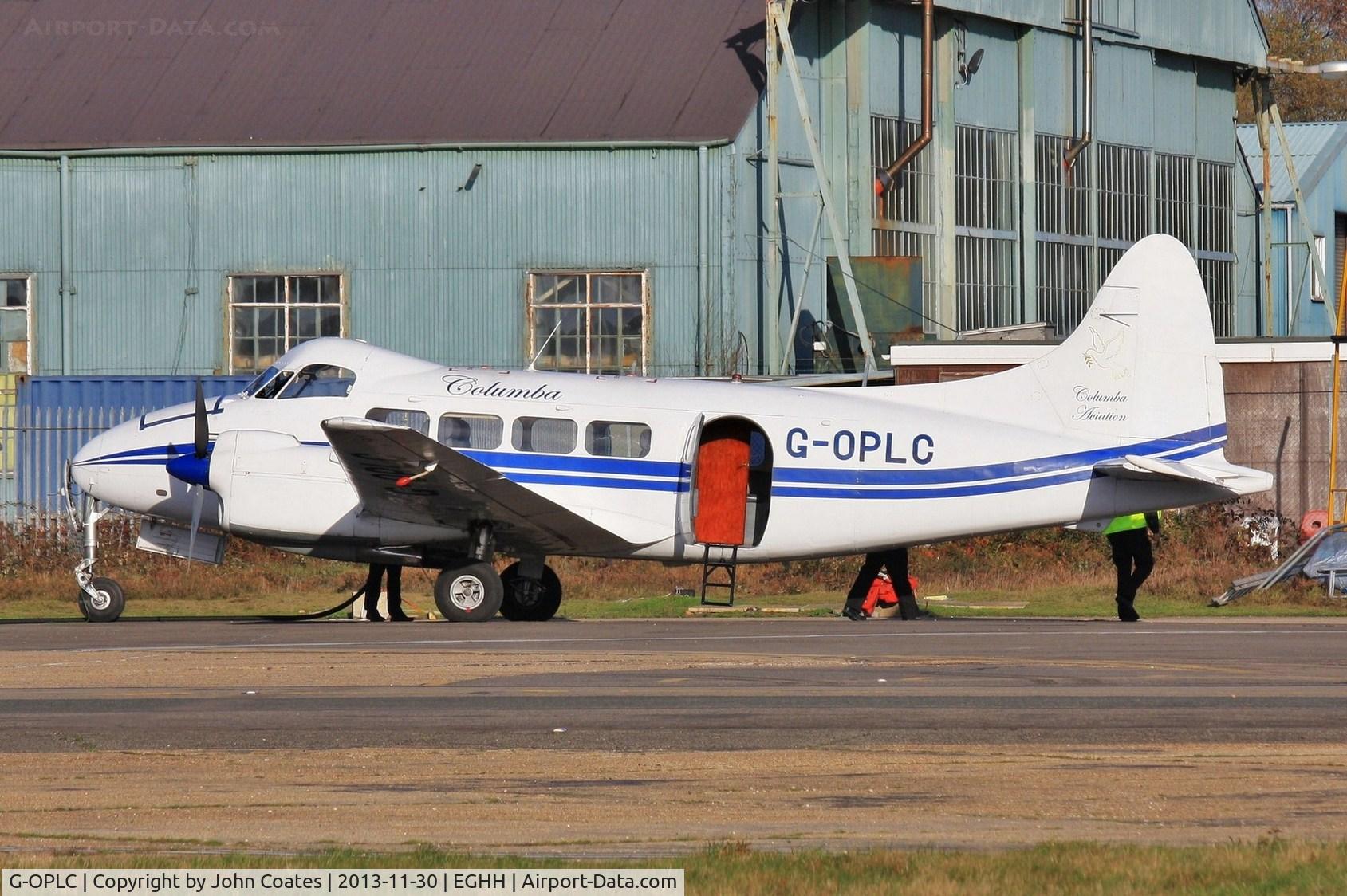 G-OPLC, 1948 De Havilland DH-104 Dove 8 C/N 04212, Fuelling at Bth Handling