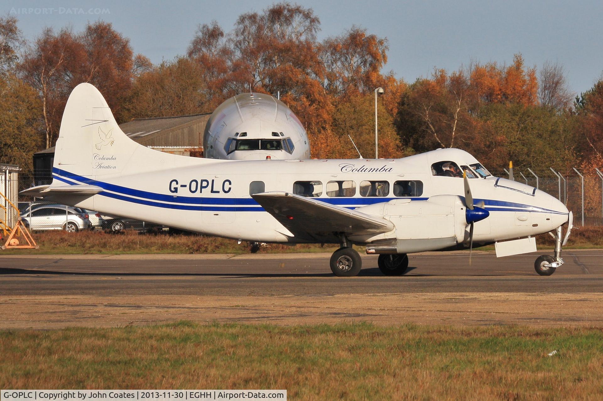 G-OPLC, 1948 De Havilland DH-104 Dove 8 C/N 04212, Taxiing to depart