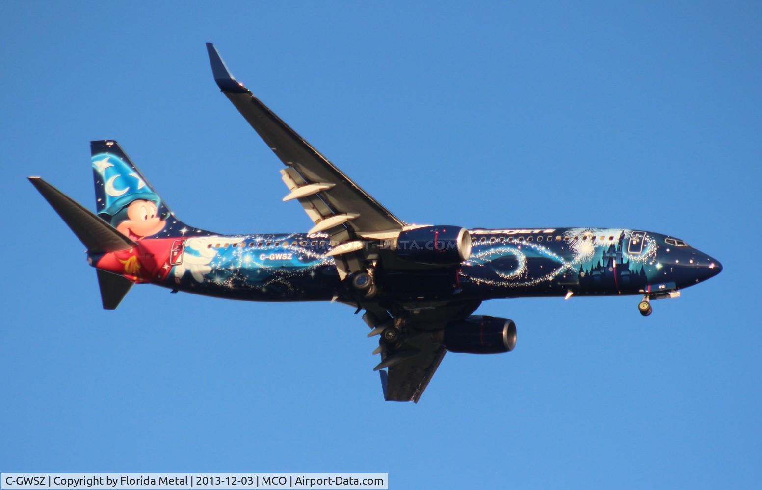C-GWSZ, 2010 Boeing 737-8CT C/N 37092, West Jet just repainted 