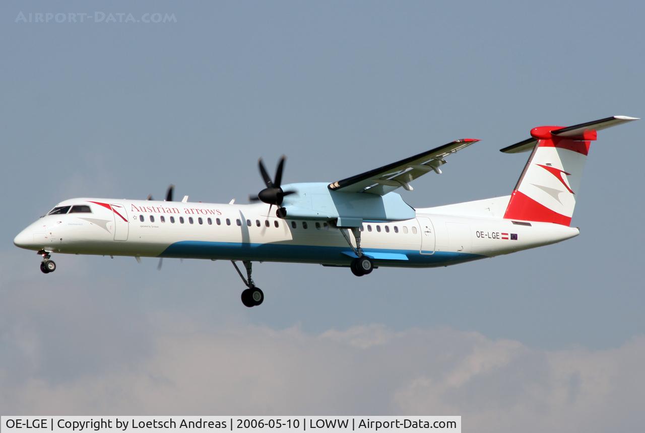 OE-LGE, 2001 De Havilland Canada DHC-8-402Q Dash 8 C/N 4042, Austrian Arrows