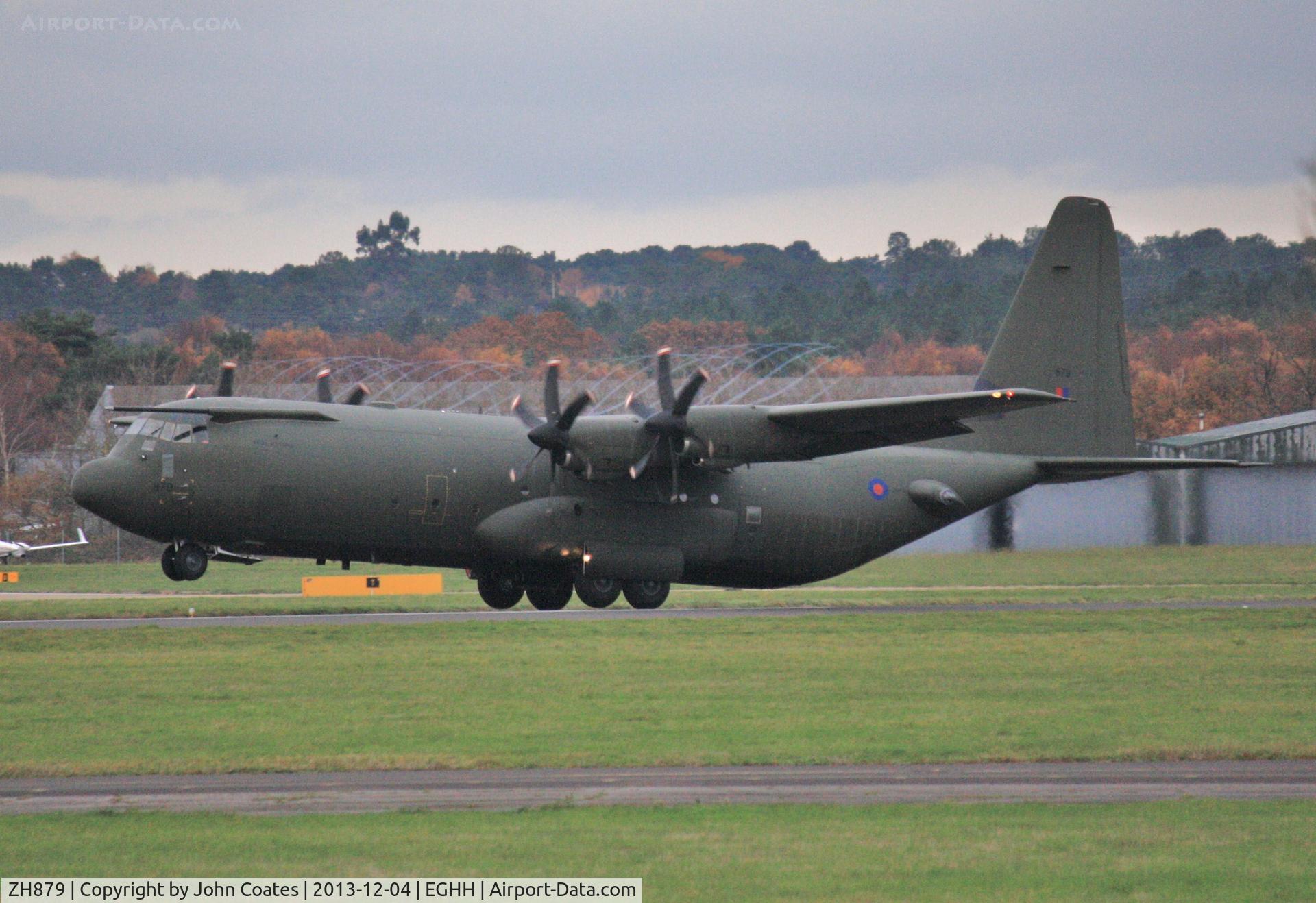ZH879, 1998 Lockheed Martin C-130J-30 Hercules C.4 C/N 382-5463, Departing through the murk