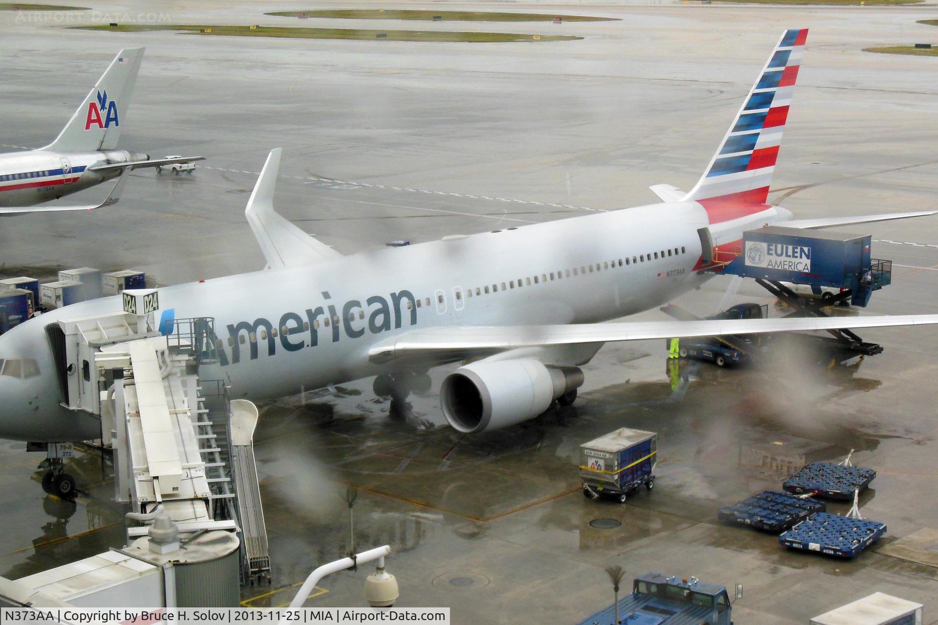 N373AA, 1992 Boeing 767-323 C/N 25200, While waiting for my flight at MIA