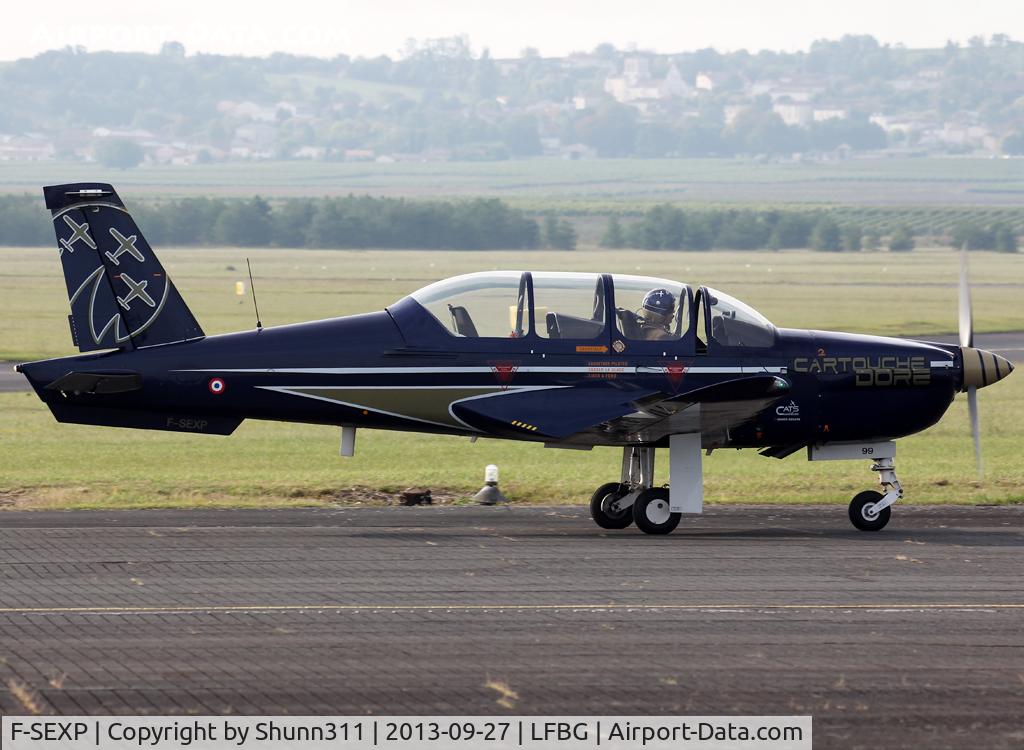 F-SEXP, Socata TB-30 Epsilon C/N 99, Arriving from flight during Cognac AFB Spotter Day 2013
