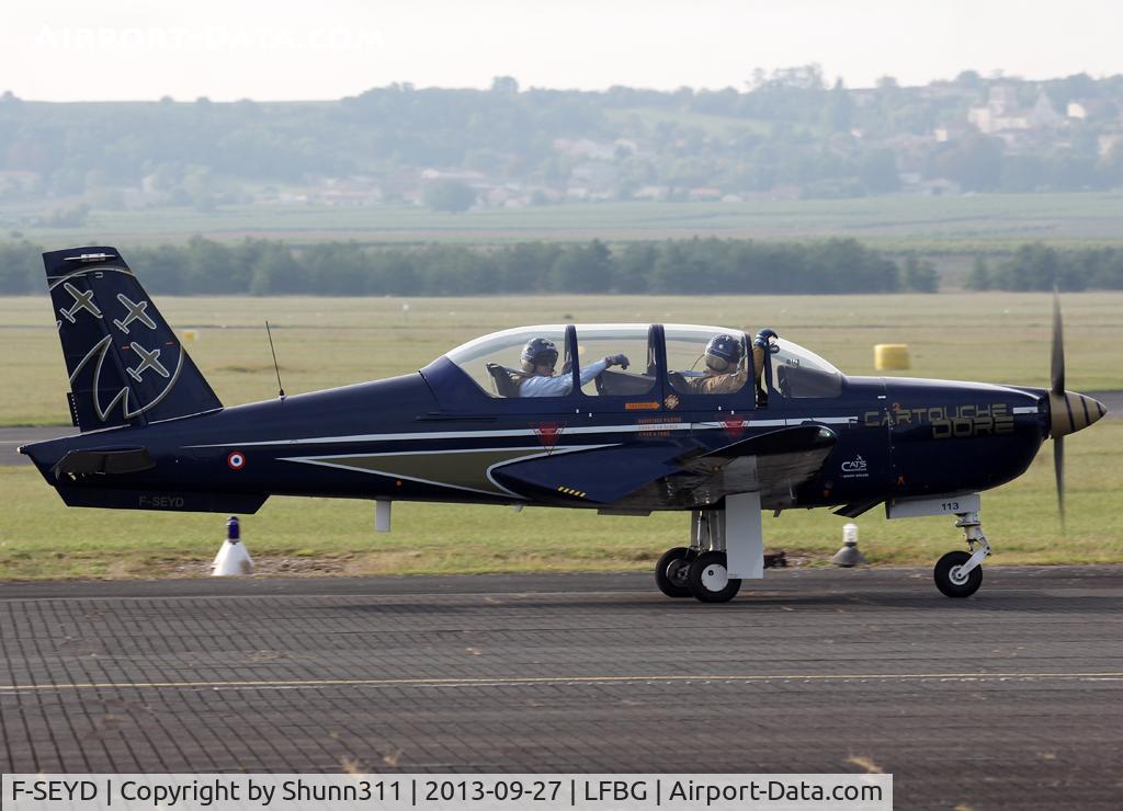 F-SEYD, Socata TB-30 Epsilon C/N 113, Arriving from flight during Cognac AFB Spotter Day 2013