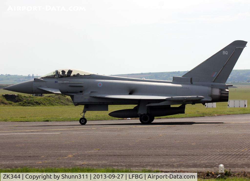 ZK344, 2012 Eurofighter EF-2000 Typhoon FGR4 C/N BS105/384, Arriving from demon flight during Cognac AFB Spotter Day 2013