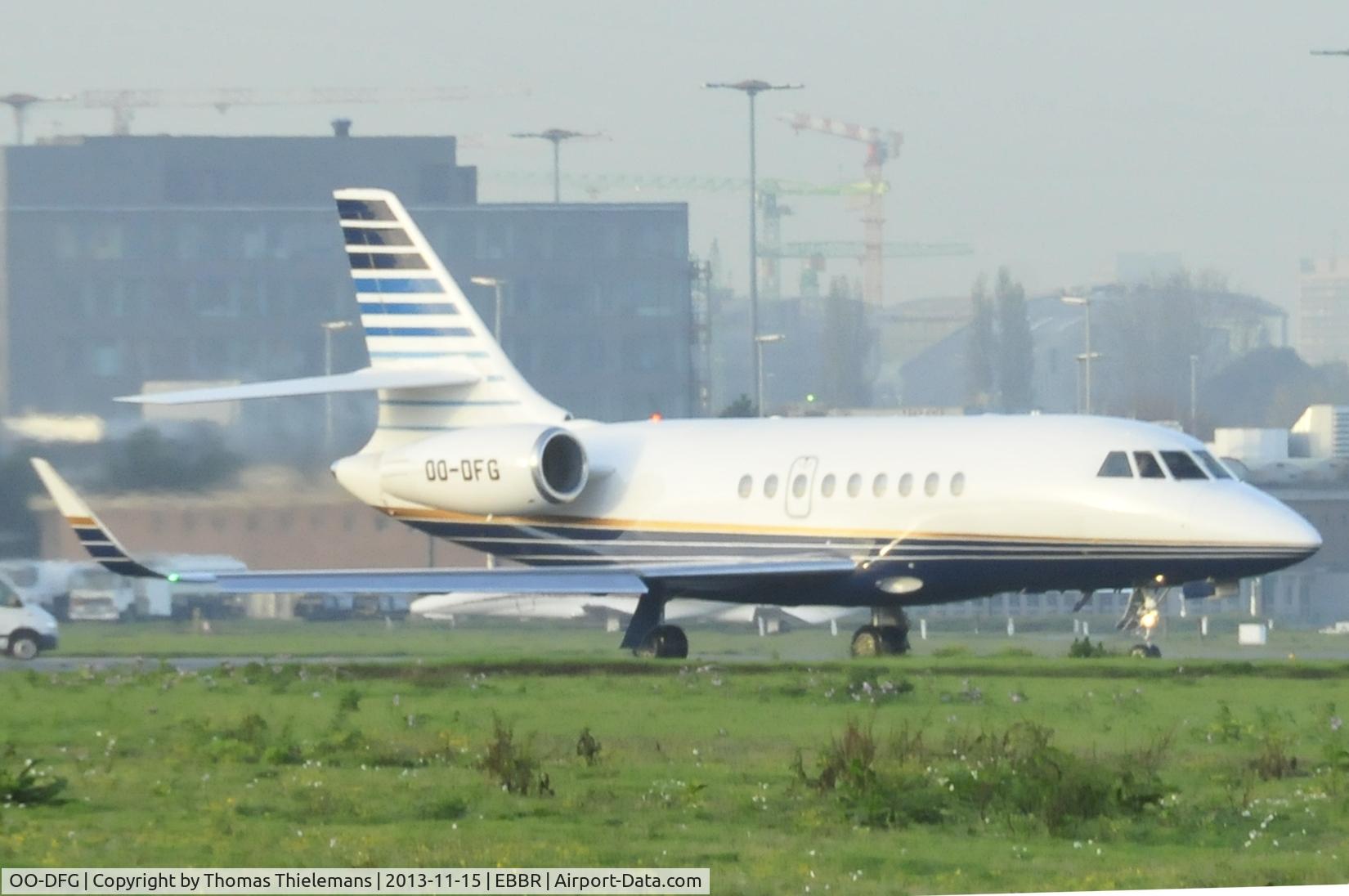 OO-DFG, 2007 Dassault Falcon 2000EX C/N 140, after arrival