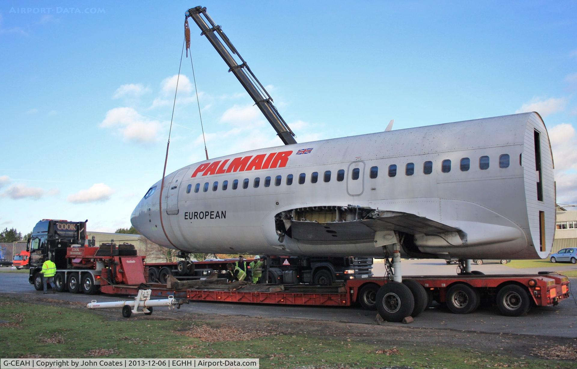G-CEAH, 1975 Boeing 737-229 C/N 21135, Almost loaded for short trip to a new life at Bth Air Museum