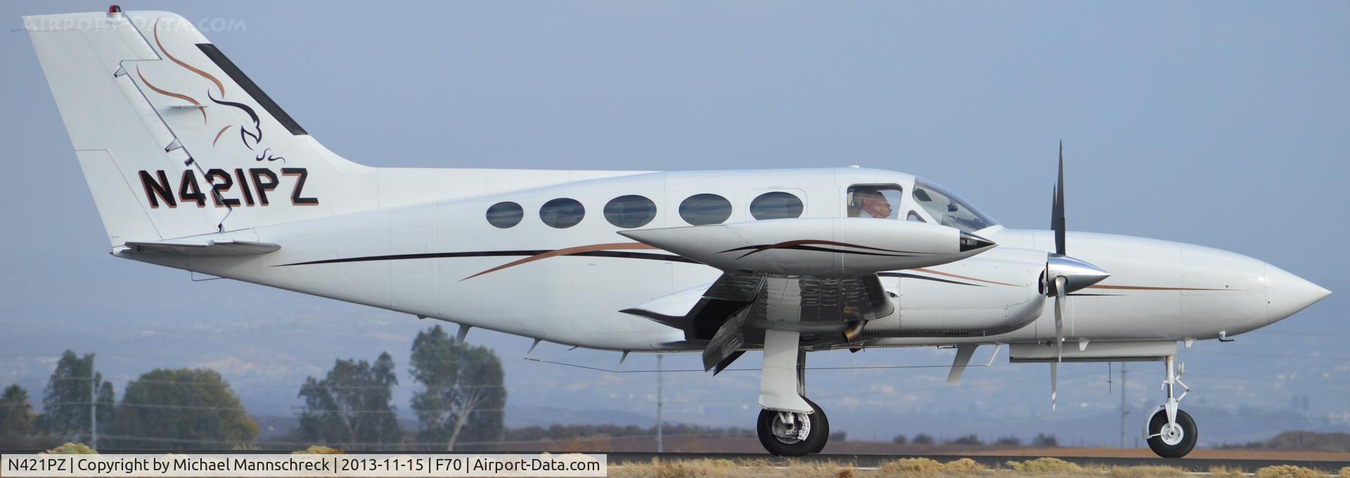 N421PZ, 1974 Cessna 421B Golden Eagle C/N 421B0806, taxing into park