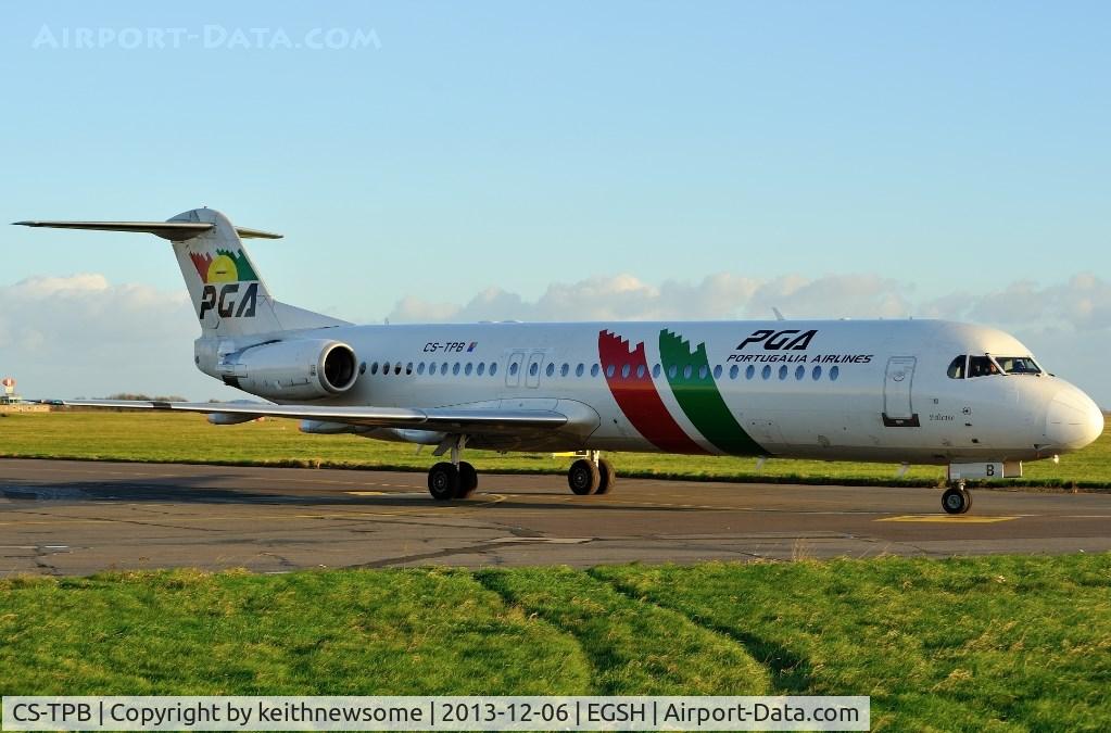 CS-TPB, 1990 Fokker 100 (F-28-0100) C/N 11262, Arriving for paintwork !