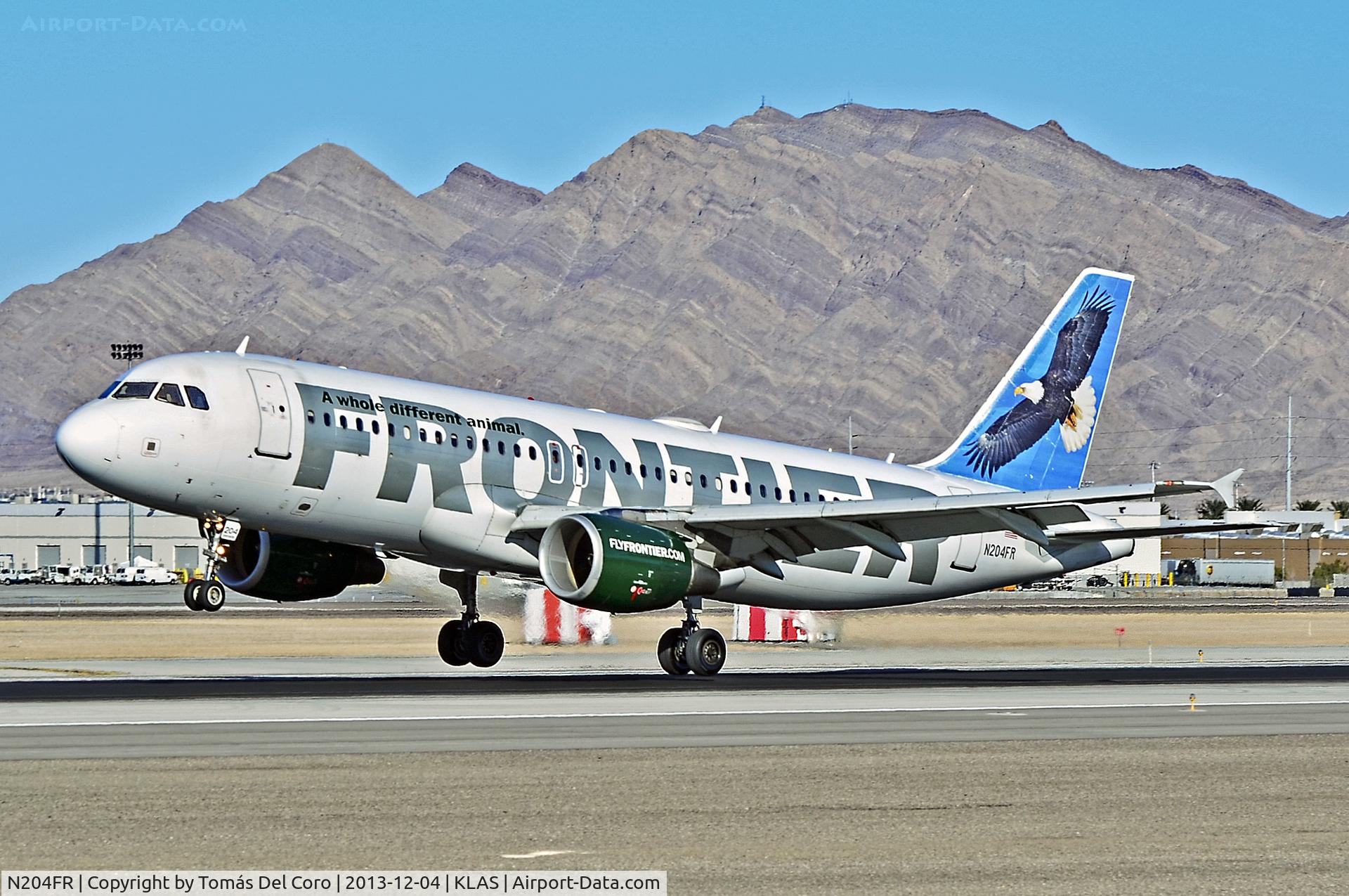 N204FR, 2004 Airbus A320-214 C/N 2325, N204FR Frontier Airlines 2004 Airbus A320-214 - cn 2325 - McCarran International Airport, Las Vegas - 

December 4, 2013
TDelCoro