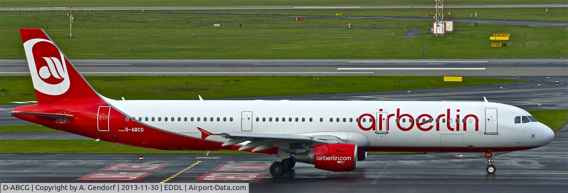 D-ABCG, 2003 Airbus A321-211 C/N 1988, Air Berlin, is here on taxiway 