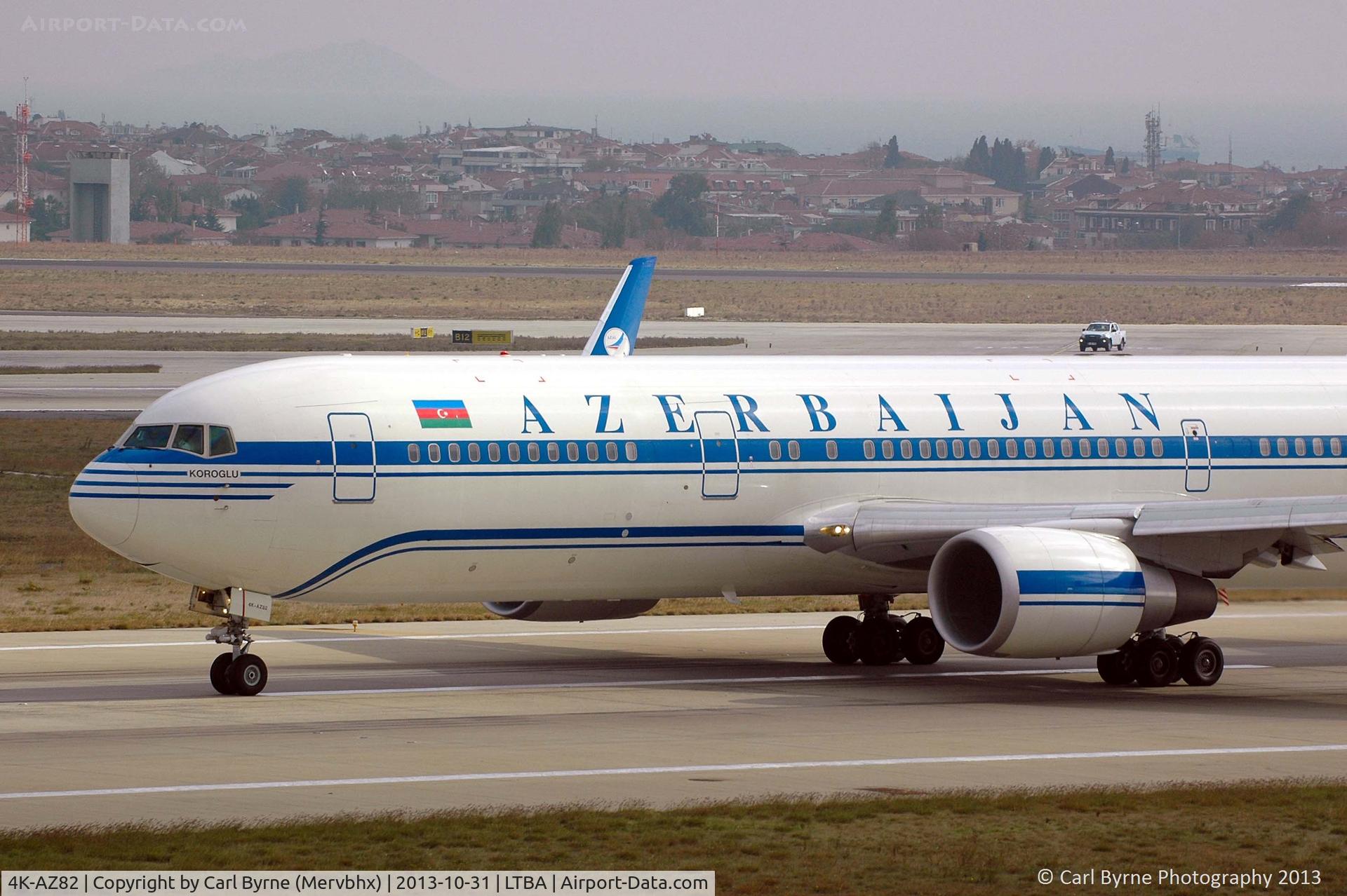4K-AZ82, 2012 Boeing 767-32L/ER C/N 41063, Taken from the Fly Inn Shopping Mall.