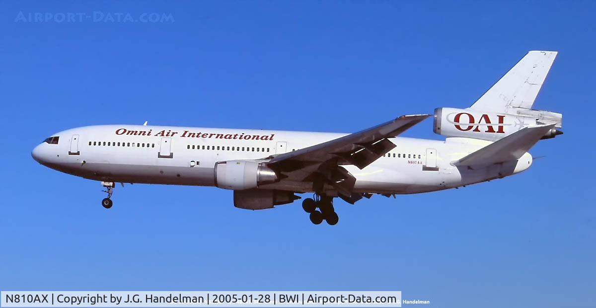N810AX, 1986 McDonnell Douglas DC-10-30 C/N 48265, On final to 33L