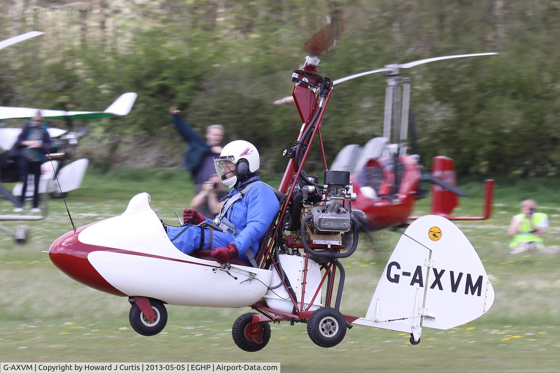 G-AXVM, 1970 Campbell Cricket C/N CA-329, Privately owned, at the Microlight Trade Fair.