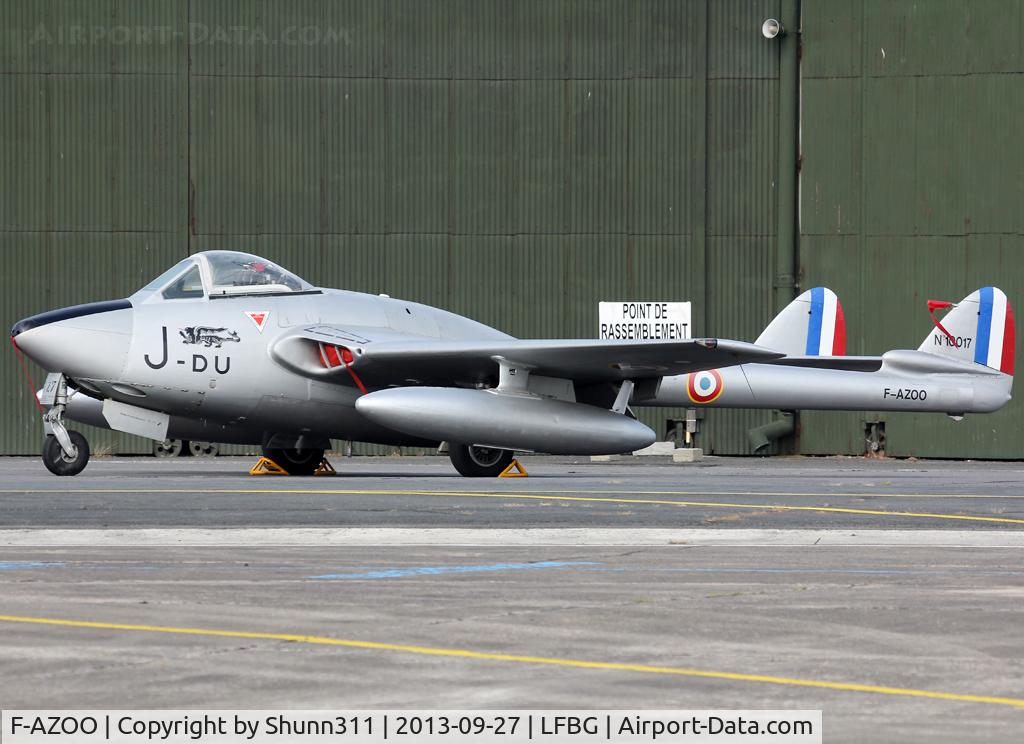 F-AZOO, De Havilland (FFA) Vampire FB.6 (DH-100) C/N 636, Participant of the Cognac AFB Spotter Day 2013