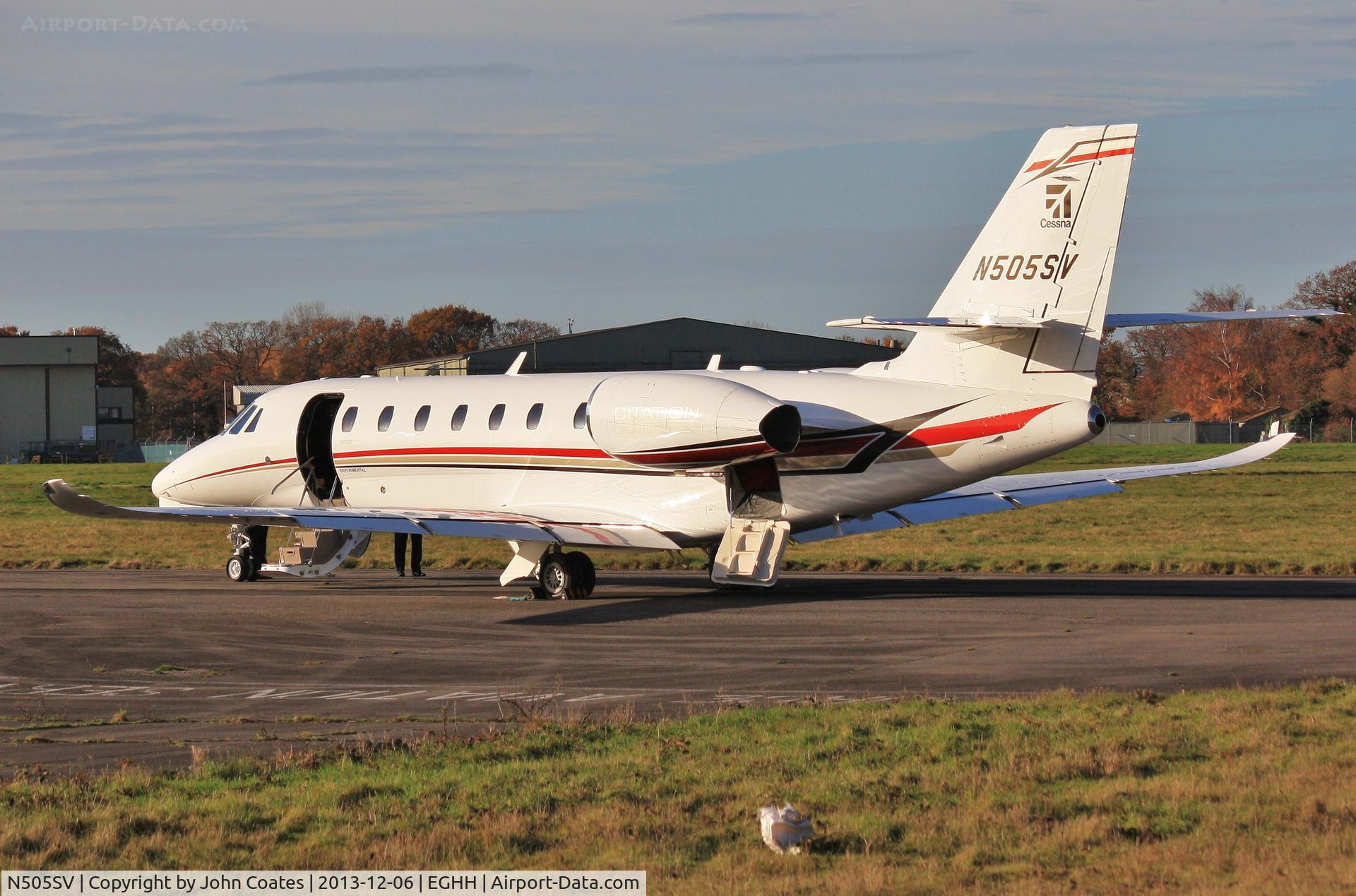 N505SV, 2013 Cessna Citation 680 Sovereign C/N 680-0505, Reported to be experimental version of Sovereign with extra wingspan and winglets looking impressive in the sunshine