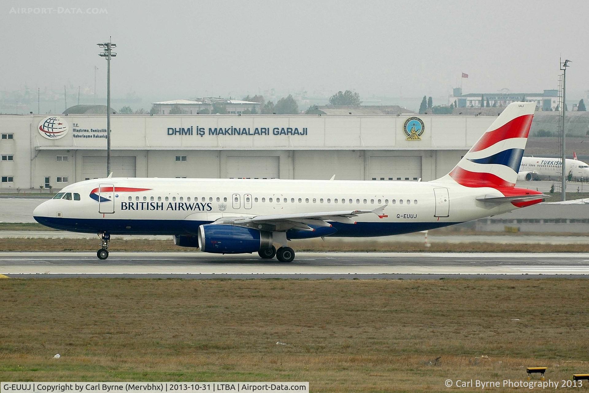 G-EUUJ, 2002 Airbus A320-232 C/N 1883, Taken from the Fly Inn Shopping Mall.