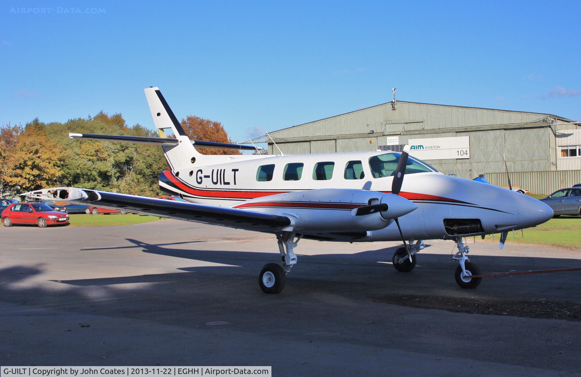 G-UILT, 1984 Cessna T303 Crusader C/N T303-00280, Leaving paintshop after respray