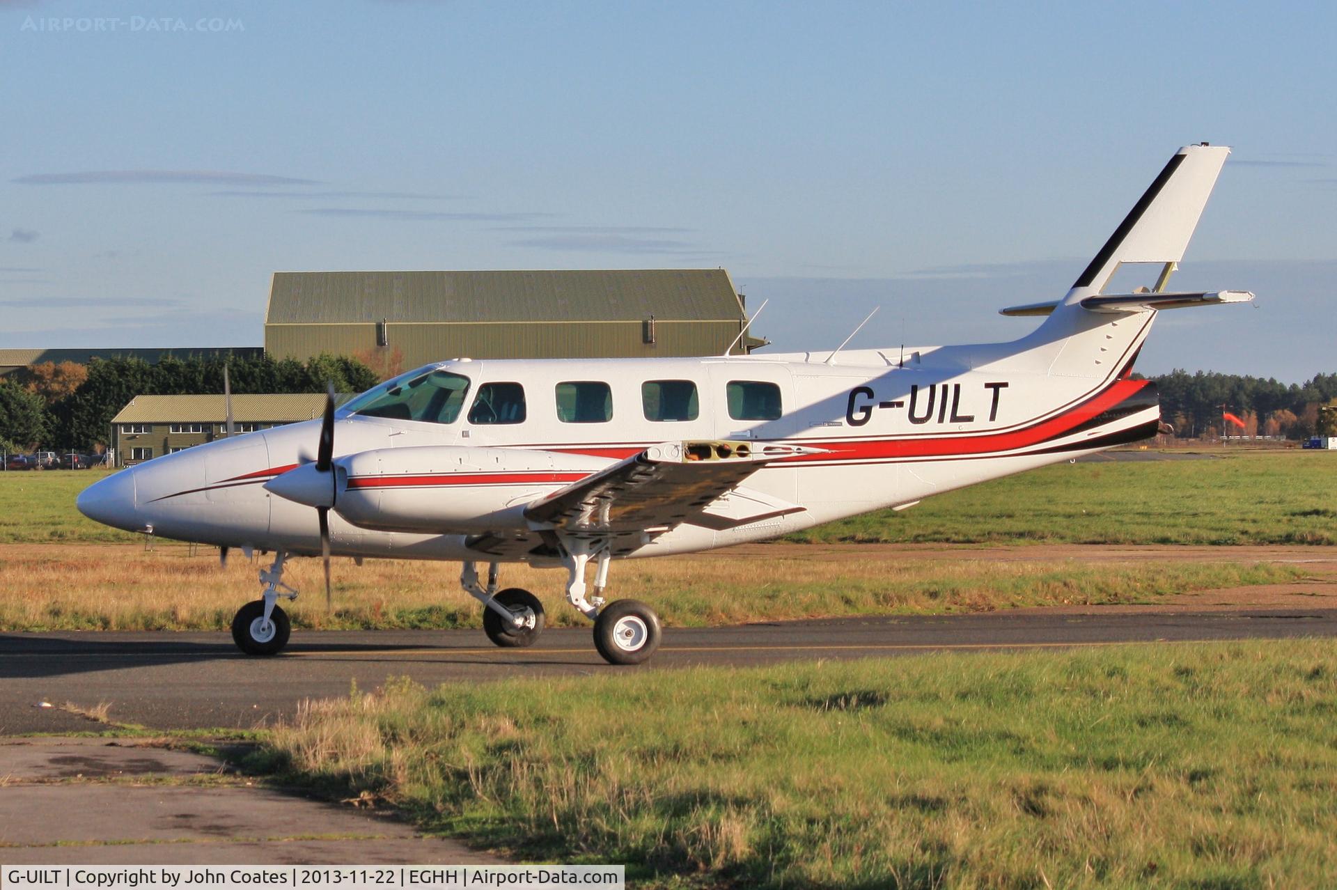 G-UILT, 1984 Cessna T303 Crusader C/N T303-00280, Taxiing back to ATN after repaint