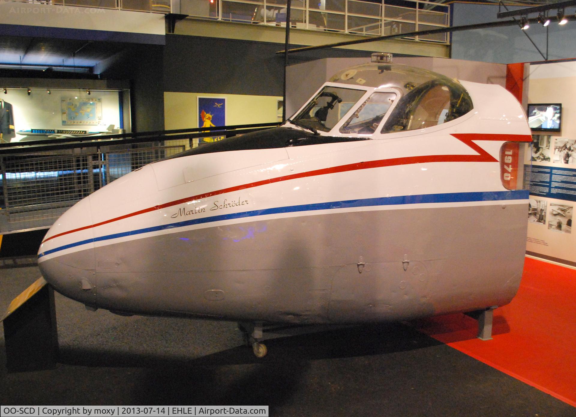 OO-SCD, 1948 De Havilland DH-104 Dove 6 C/N 04117, Nose of De Havilland DH104 Dove at Lelystad. Ex G-AMFU and VP-KDE