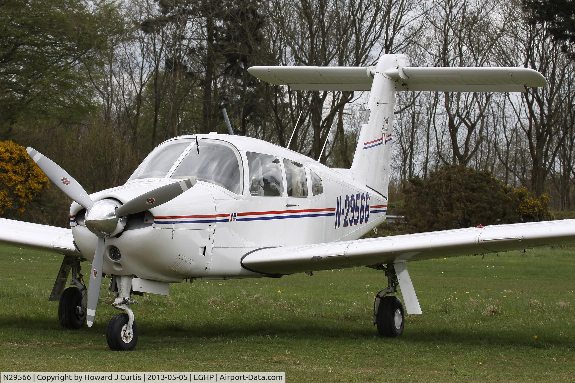 N29566, 1979 Piper PA-28RT-201 Arrow IV C/N 28R-7918146, Privately owned, at the Microlight Trade Fair. Unusually marked as 'N-29566'.