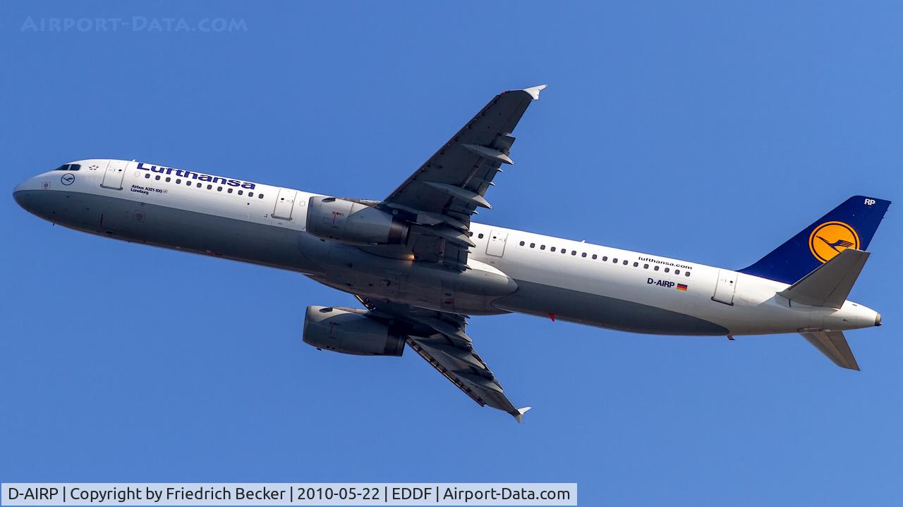 D-AIRP, 1995 Airbus A321-131 C/N 0564, departure from Frankfurt