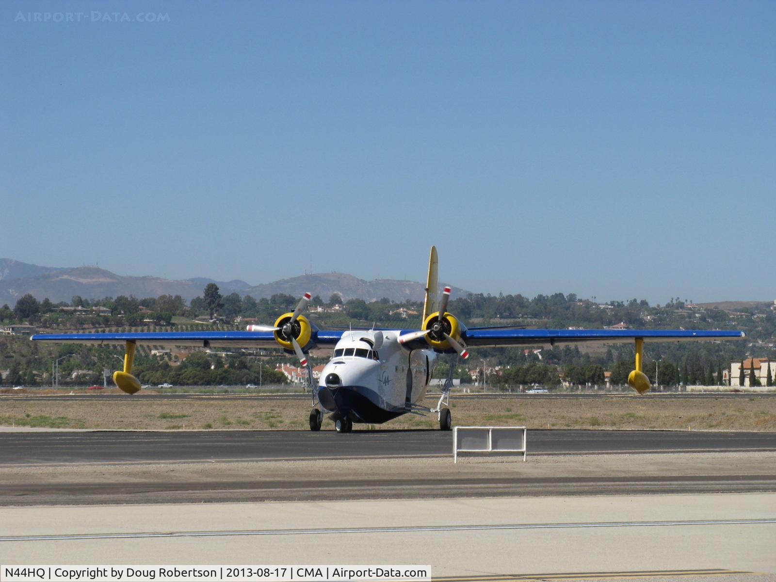 N44HQ, 1950 Grumman HU-16B Albatross C/N G-99, 1950 Grumman HU-16B ALBATROSS 'Row 44', two Wright R-1820-76A 1,425 hp each, Experimental class development test bed for Row 44's satellite-based in-flight internet service, with special antennas atop