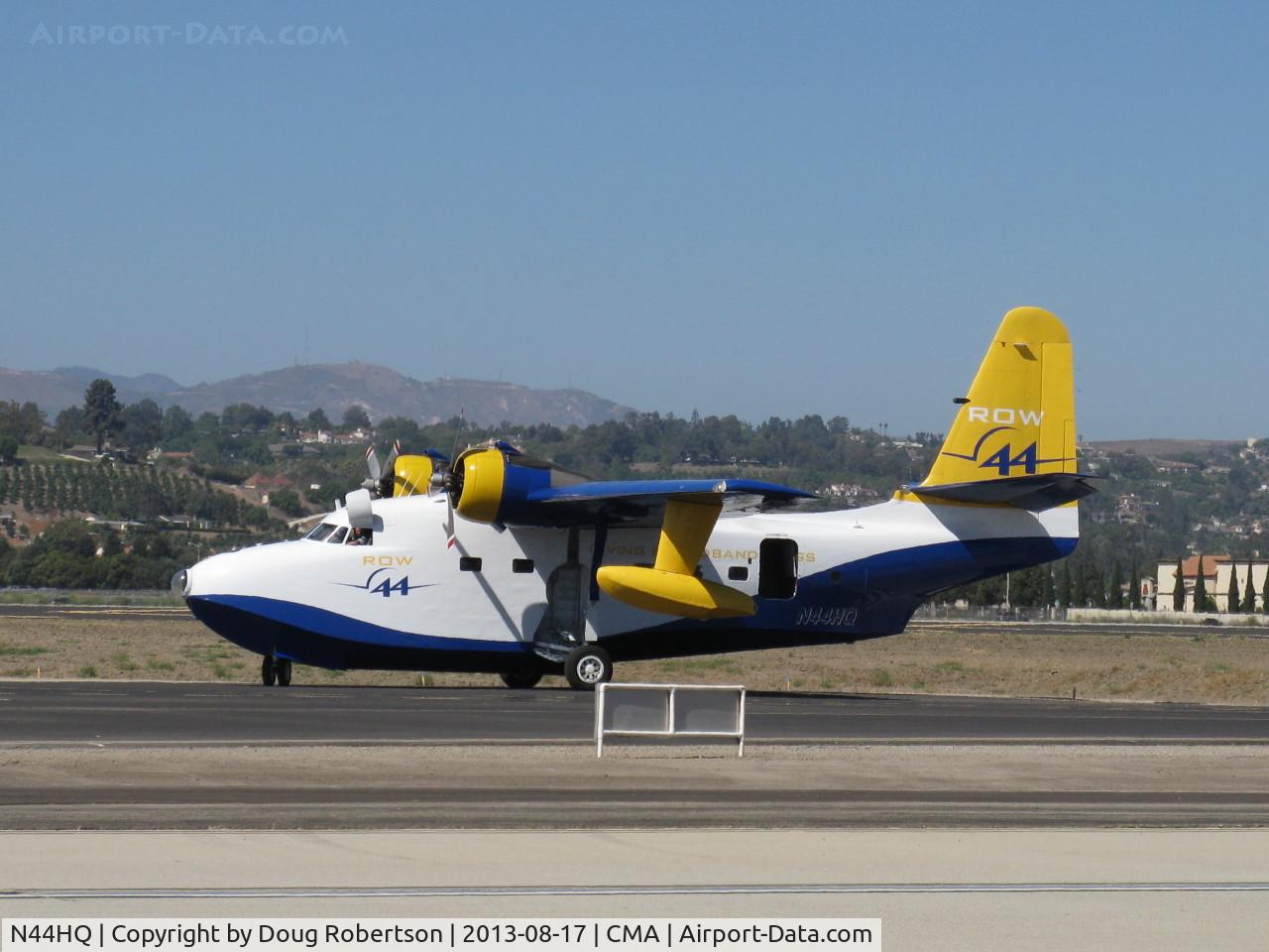 N44HQ, 1950 Grumman HU-16B Albatross C/N G-99, 1950 Grumman HU-16B Albatross 'Row 44', two Wright R-1820-76A 1,425 hp each. Read all about this unique 'Cover Girl' in Barry Schiff's illustrated flight test article in the December 2013 AOPA PILOT issue titled 'Yacht of the Air' with all specs.