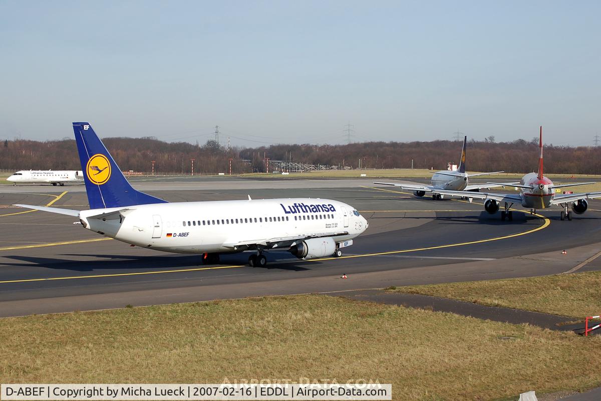 D-ABEF, 1991 Boeing 737-330 C/N 25217, A busy day in DUS