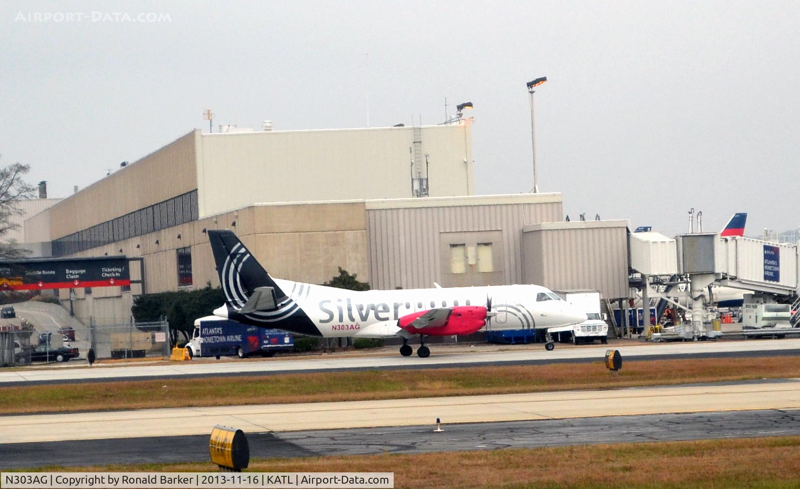N303AG, 1997 Saab 340B C/N 340B-414, Taxi Atlanta