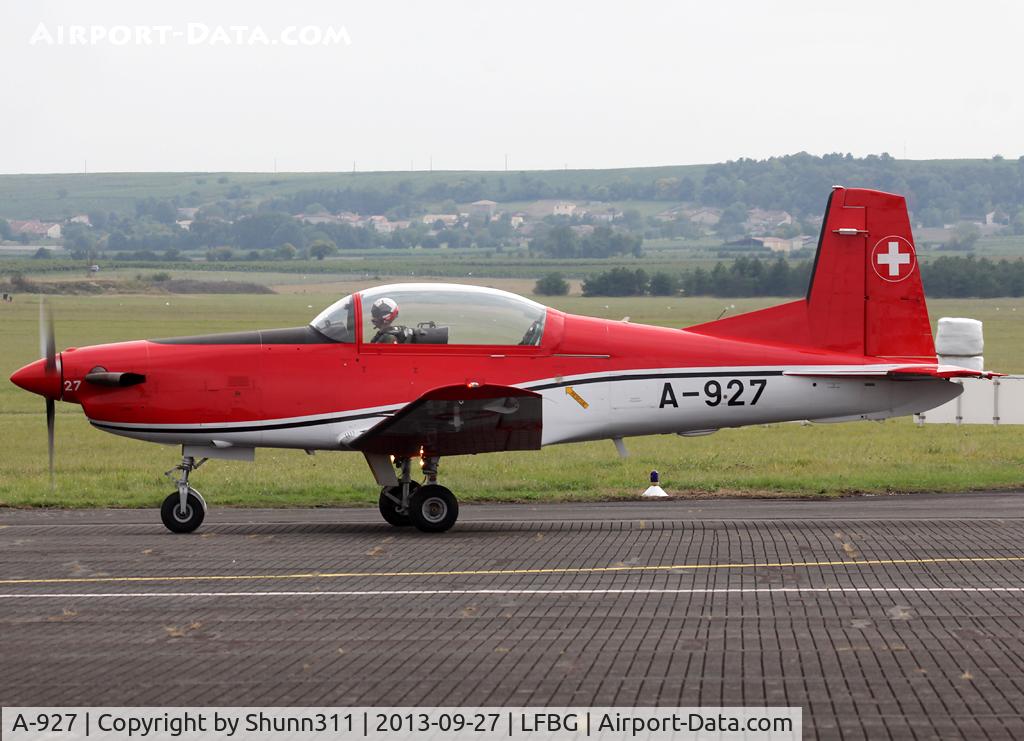 A-927, 1983 Pilatus PC-7 Turbo Trainer C/N 335, Participant of the Cognac AFB Spotter Day 2013