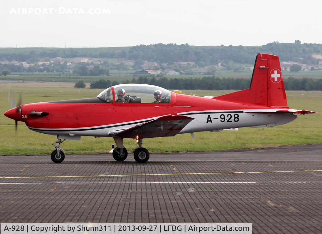 A-928, 1983 Pilatus PC-7 Turbo Trainer C/N 336, Participant of the Cognac AFB Spotter Day 2013