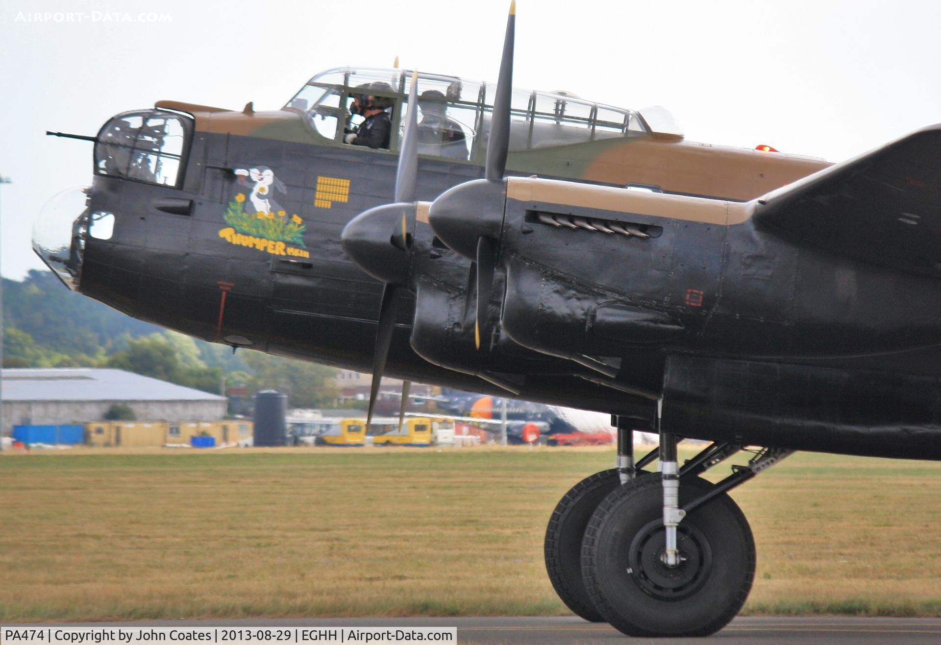 PA474, 1945 Avro 683 Lancaster B1 C/N VACH0052/D2973, Thumper taxiing to park at CTC