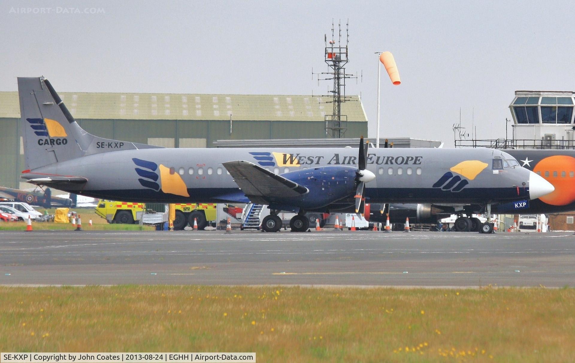 SE-KXP, 1992 British Aerospace ATP(F) C/N 2056, Resting on the cargo apron.