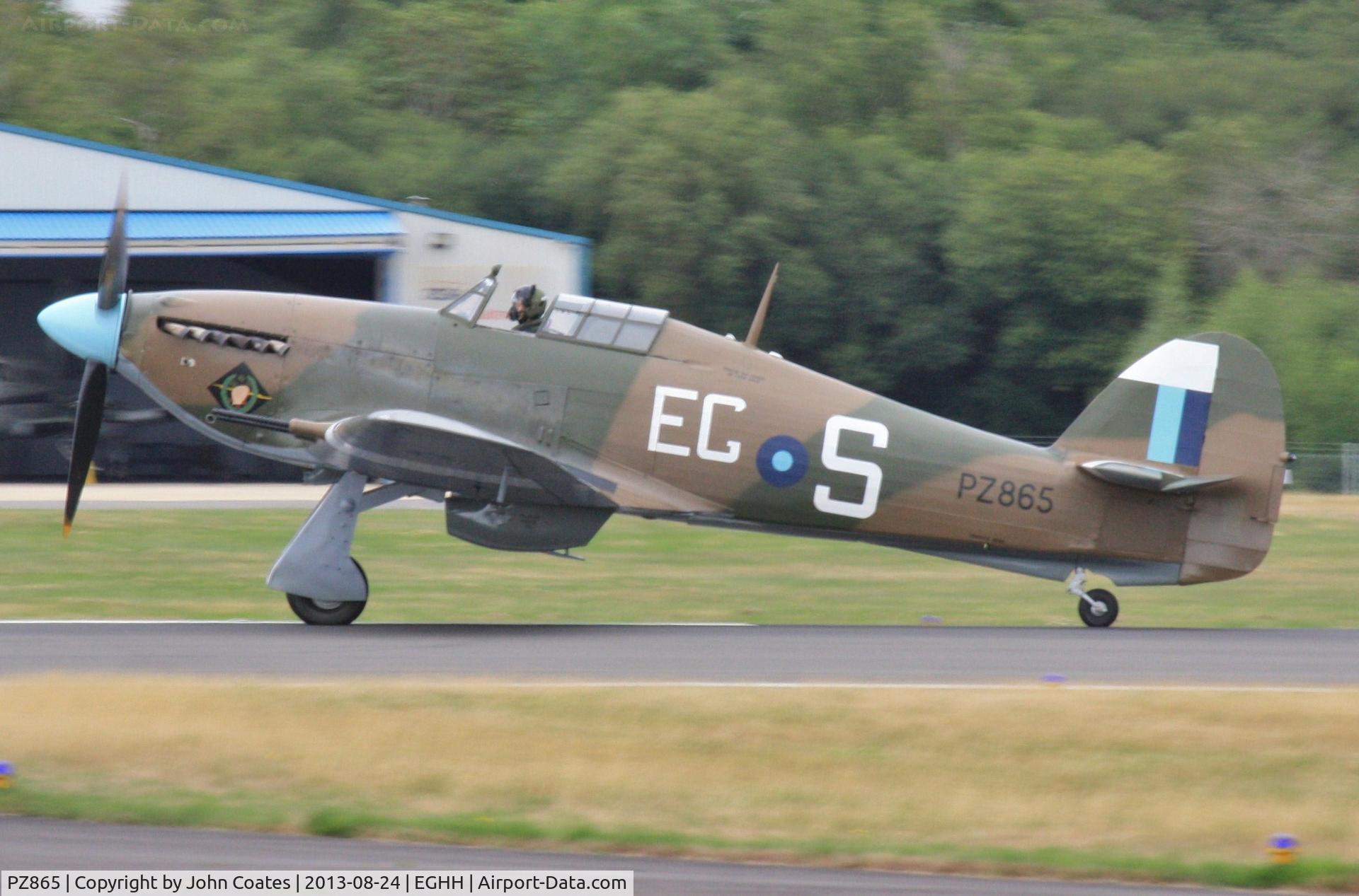 PZ865, 1944 Hawker Hurricane IIC C/N PZ865, Departing to another display