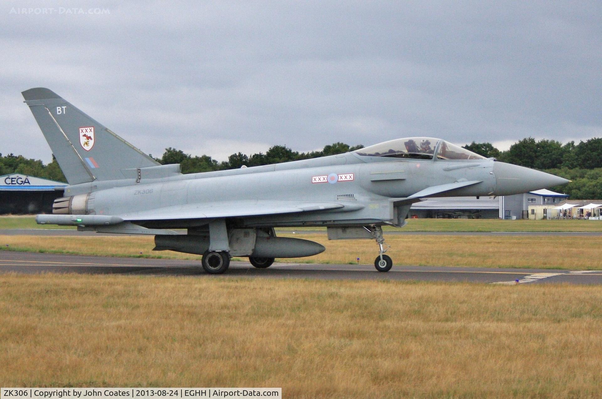 ZK306, 2009 Eurofighter EF-2000 Typhoon FGR4 C/N BS057/218, Taxiing back to temporary 