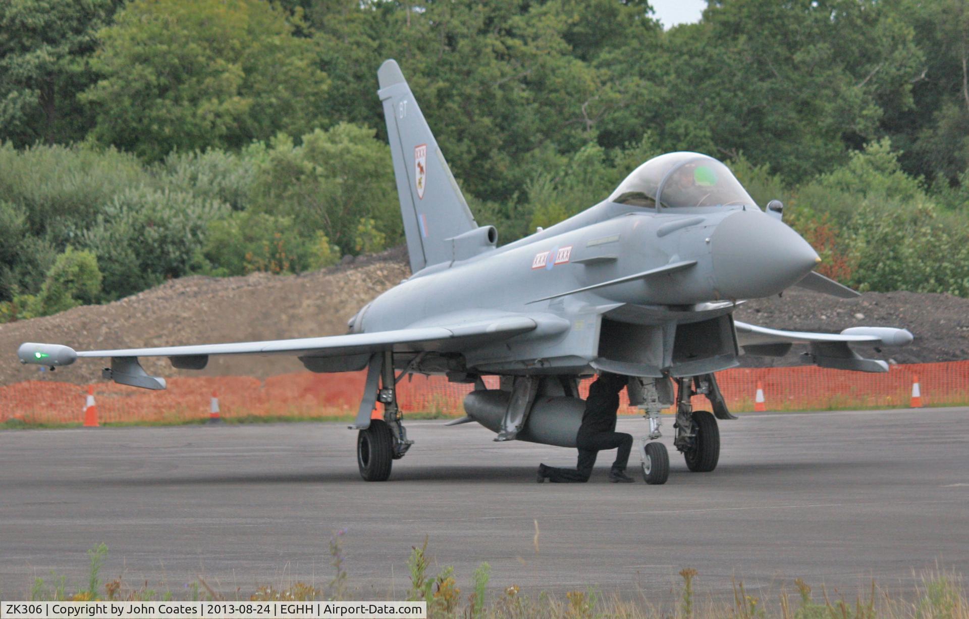 ZK306, 2009 Eurofighter EF-2000 Typhoon FGR4 C/N BS057/218, Parking on JETS apron.