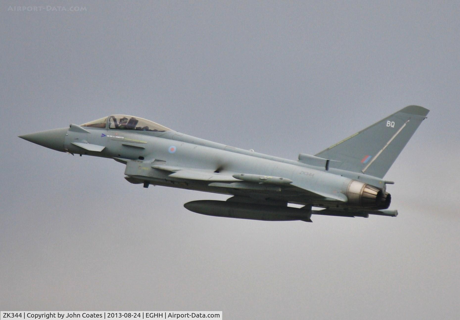 ZK344, 2012 Eurofighter EF-2000 Typhoon FGR4 C/N BS105/384, Departing to another display