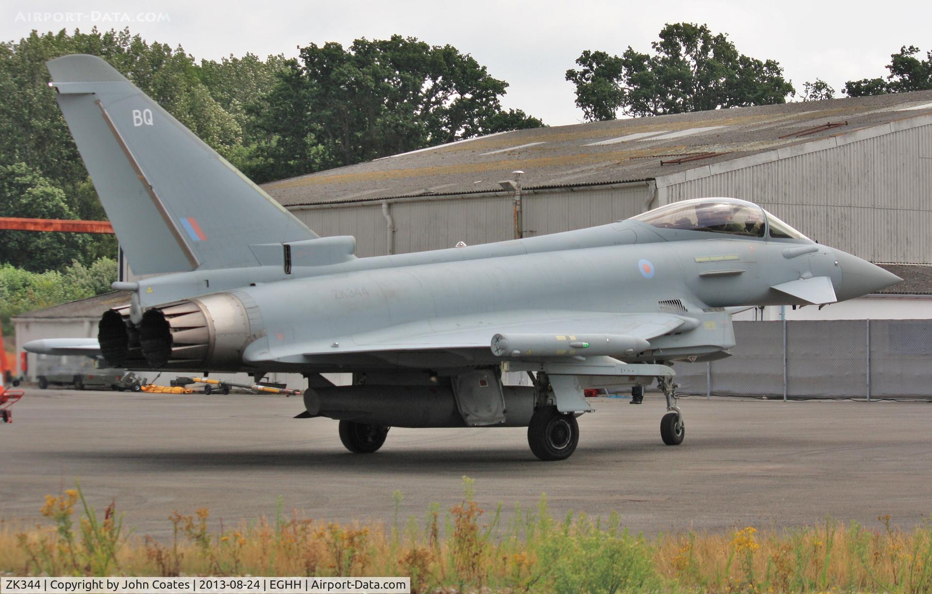 ZK344, 2012 Eurofighter EF-2000 Typhoon FGR4 C/N BS105/384, Parking on JETS apron.