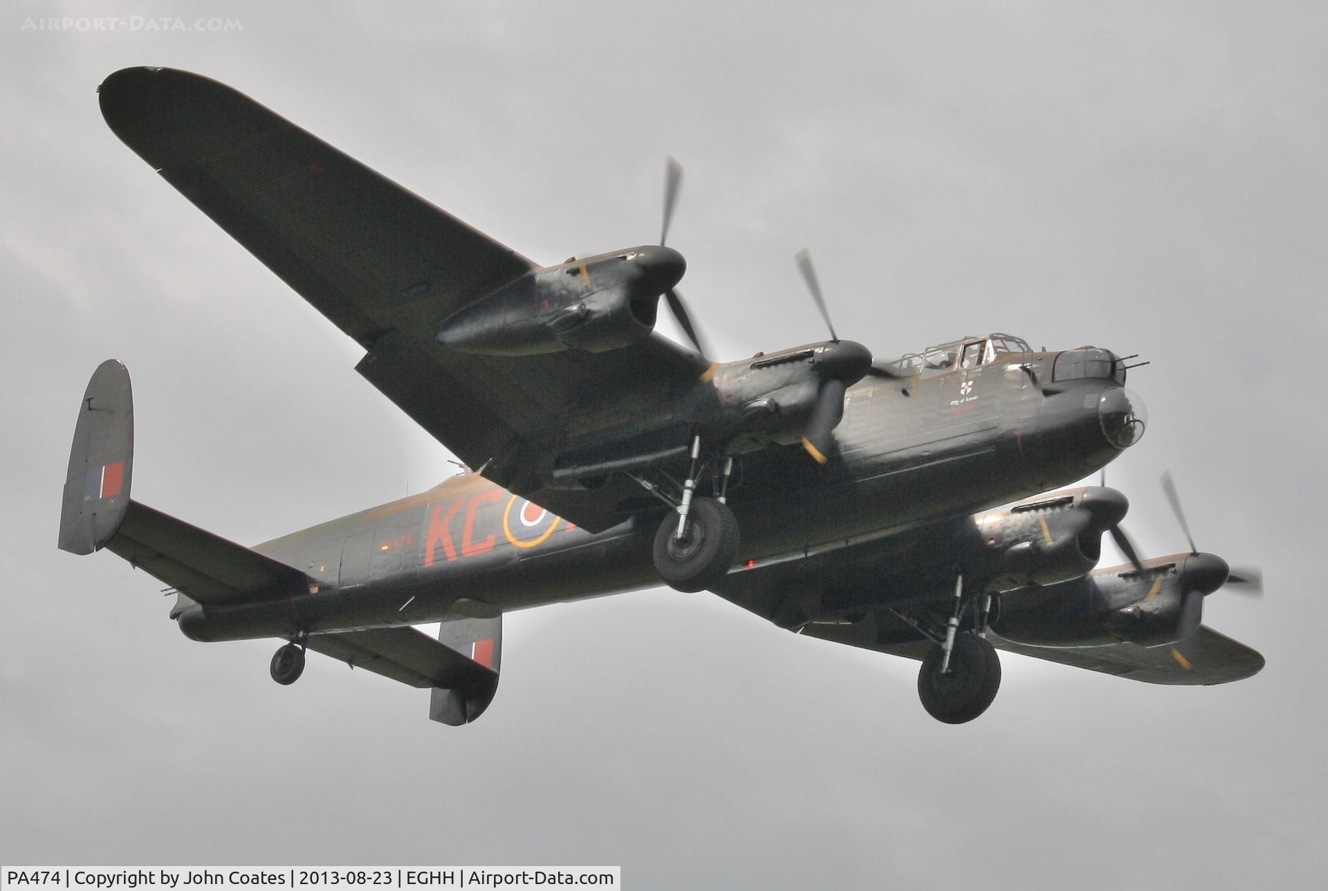 PA474, 1945 Avro 683 Lancaster B1 C/N VACH0052/D2973, Short finals to 08