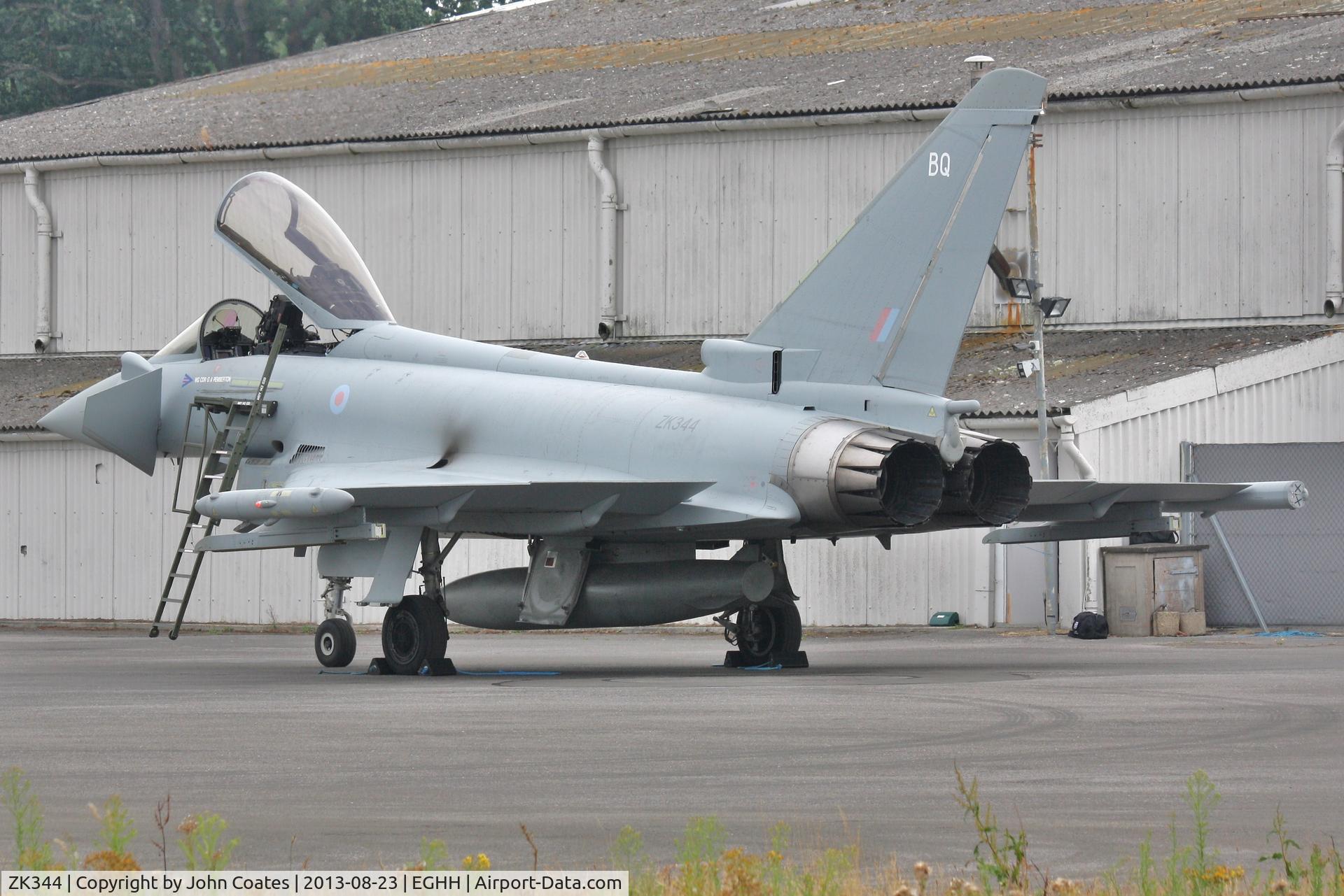 ZK344, 2012 Eurofighter EF-2000 Typhoon FGR4 C/N BS105/384, Being prepared on JETS apron