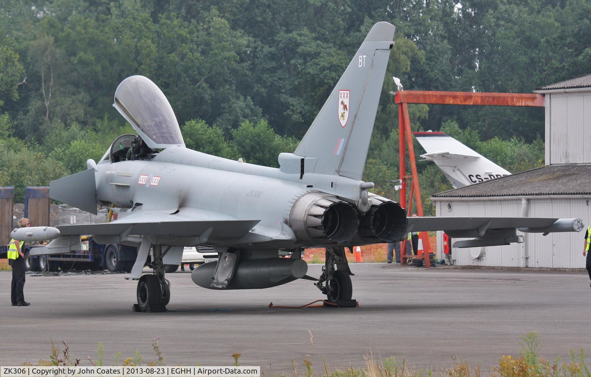ZK306, 2009 Eurofighter EF-2000 Typhoon FGR4 C/N BS057/218, Being prepared on JETS apron