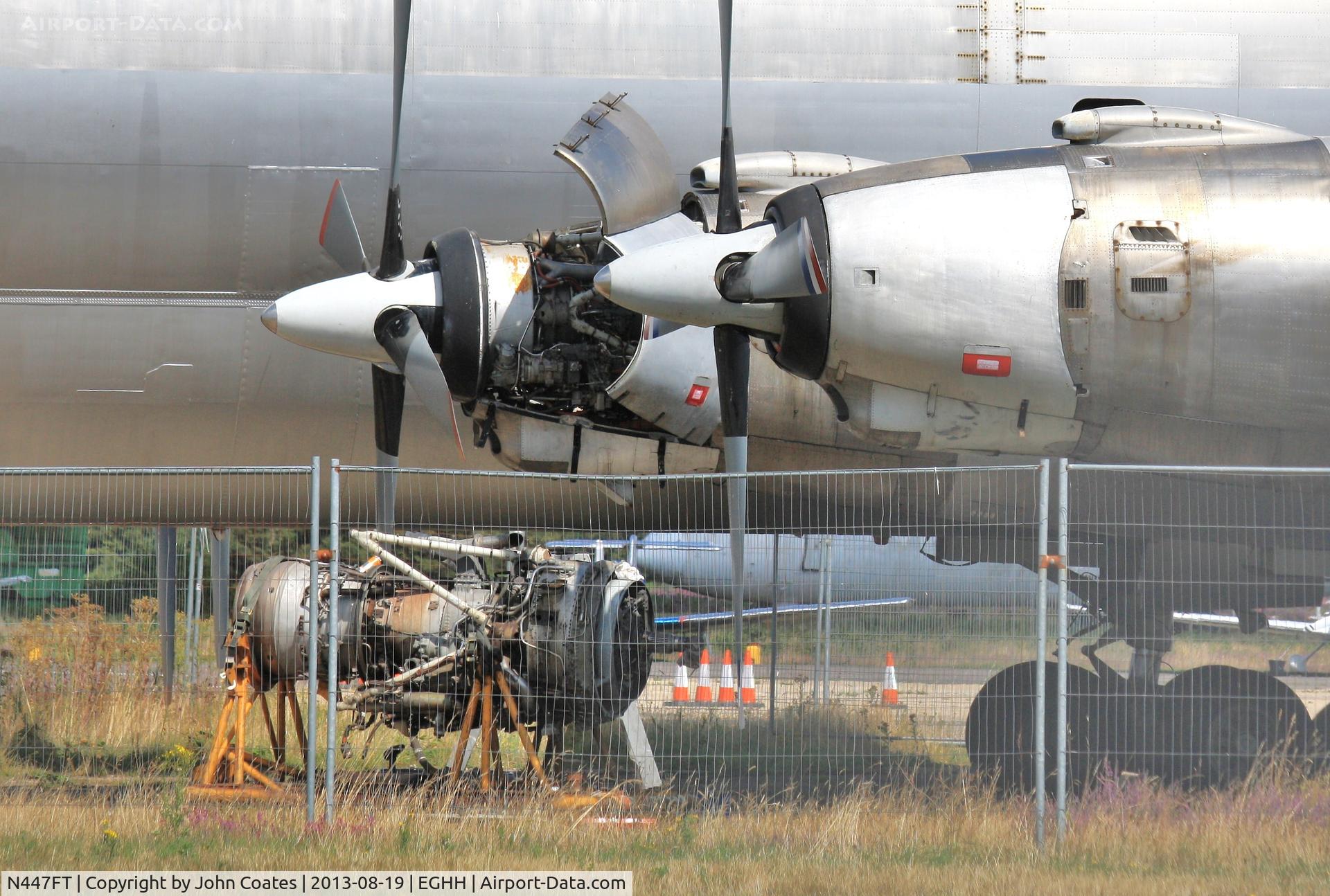 N447FT, 1969 Canadair CL-44-0 Skymonster C/N 16, Engine spares dept.
