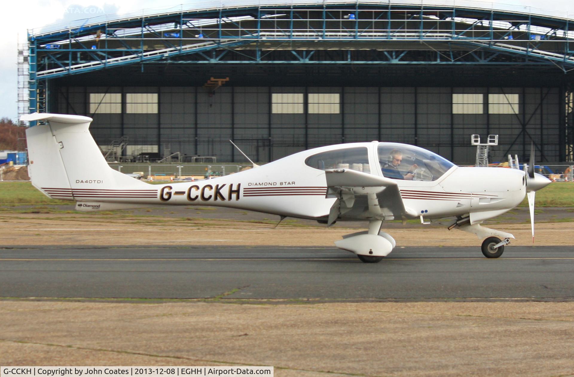 G-CCKH, 2003 Diamond DA-40D Diamond Star C/N D4.039, Returning to Shoreham after enforced visit due flooding