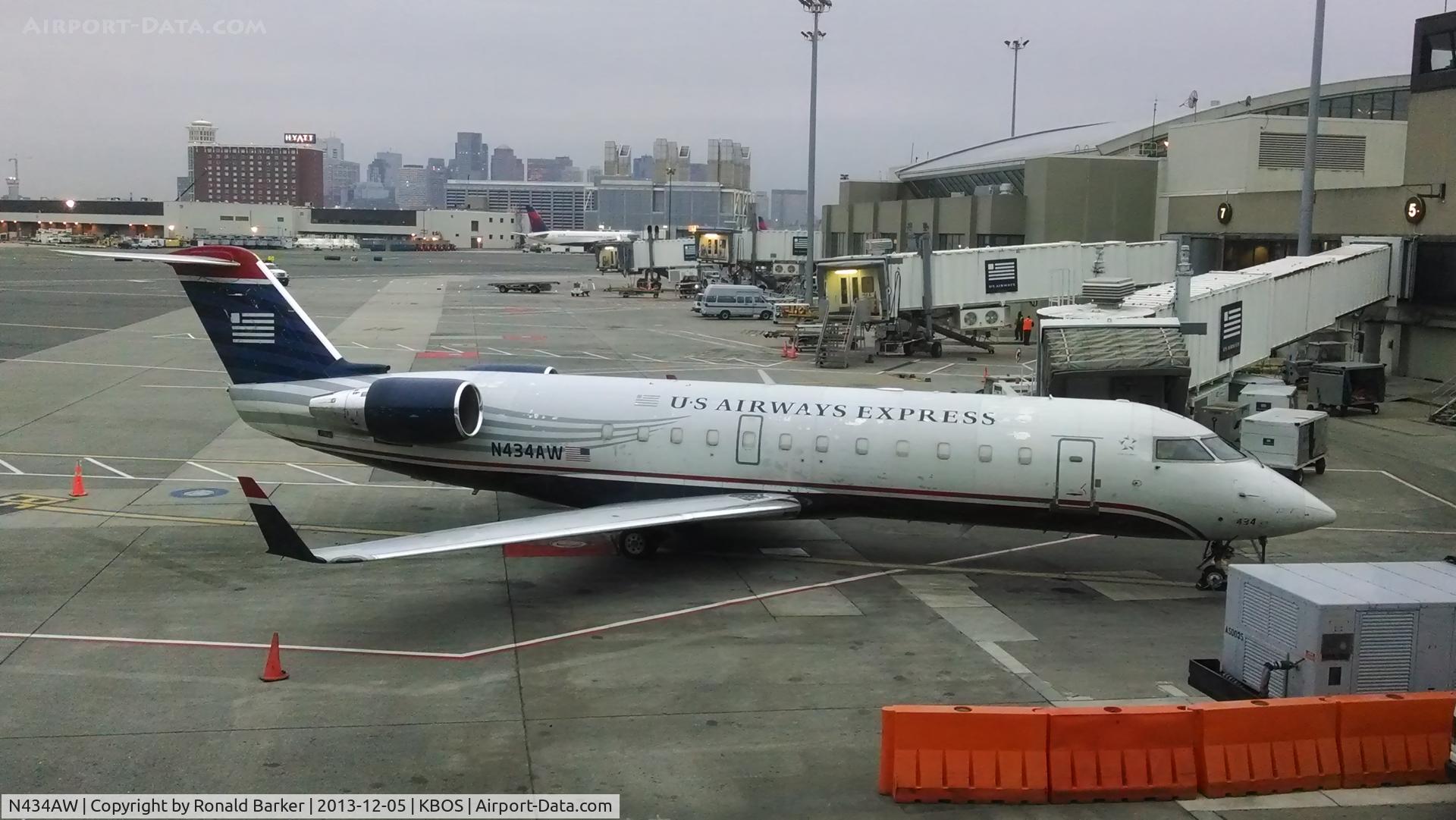 N434AW, 1999 Bombardier CRJ-200ER (CL-600-2B19) C/N 7322, Boston Logan - used by permission of Robert Norville