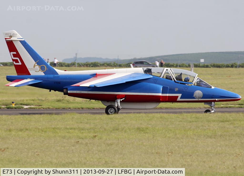 E73, Dassault-Dornier Alpha Jet E C/N E73, Participant of the Cognac AFB Spotter Day 2013... Now used by French Air Force Patrol and registered as F-TENE