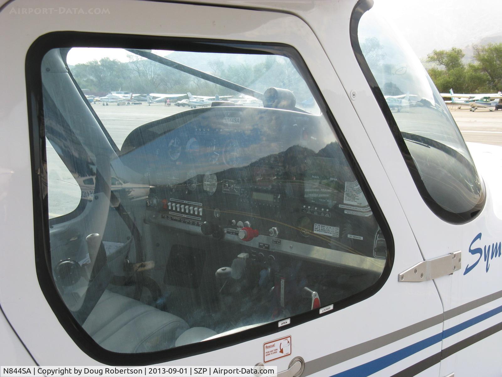 N844SA, 2006 Symphony SA-160 C/N S-0015, 2006 Symphony Aircraft Inds. SA-160 SYMPHONY, panel, 2 seat construction's capable of withstanding 26 g forward & 19 g vertical crash. But, I would not personally volunteer to the test with or without g-suit.
