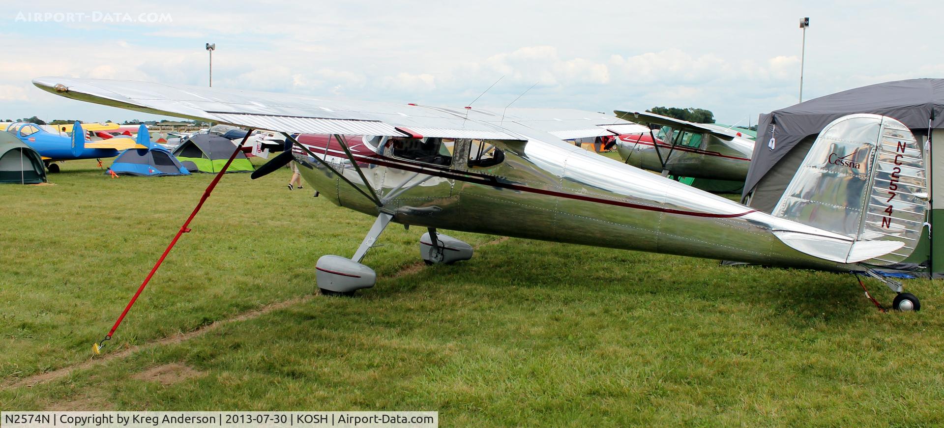 N2574N, 1947 Cessna 140 C/N 12833, EAA AirVenture 2013