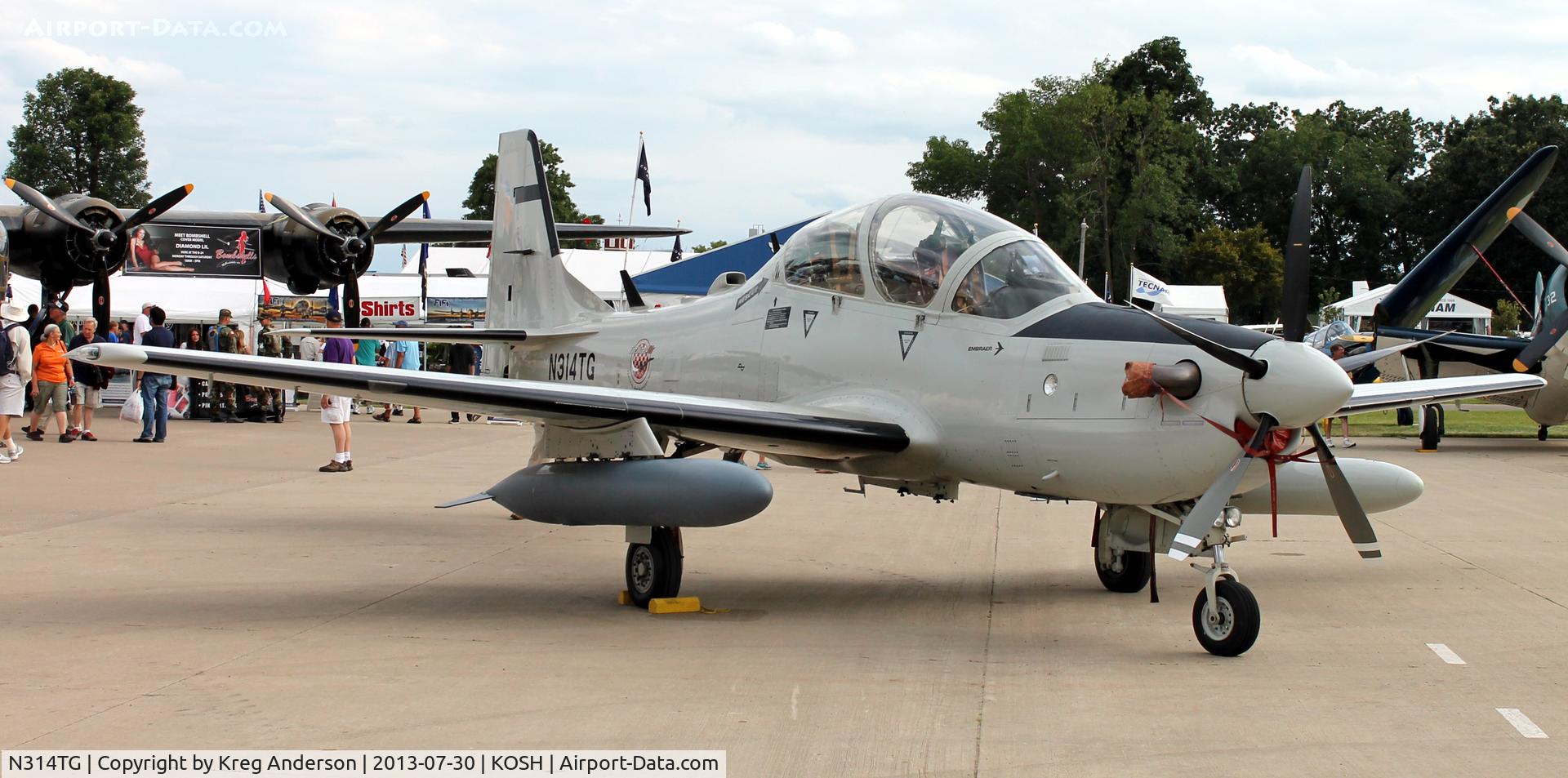 N314TG, Embraer EMB-314B1 Super Tucano C/N 31400082, EAA AirVenture 2013